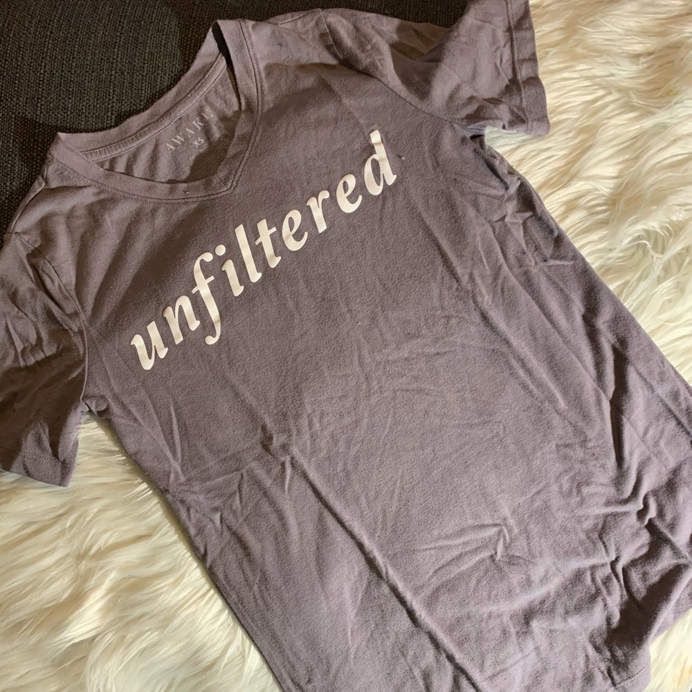 Purple T-shirt V-neck